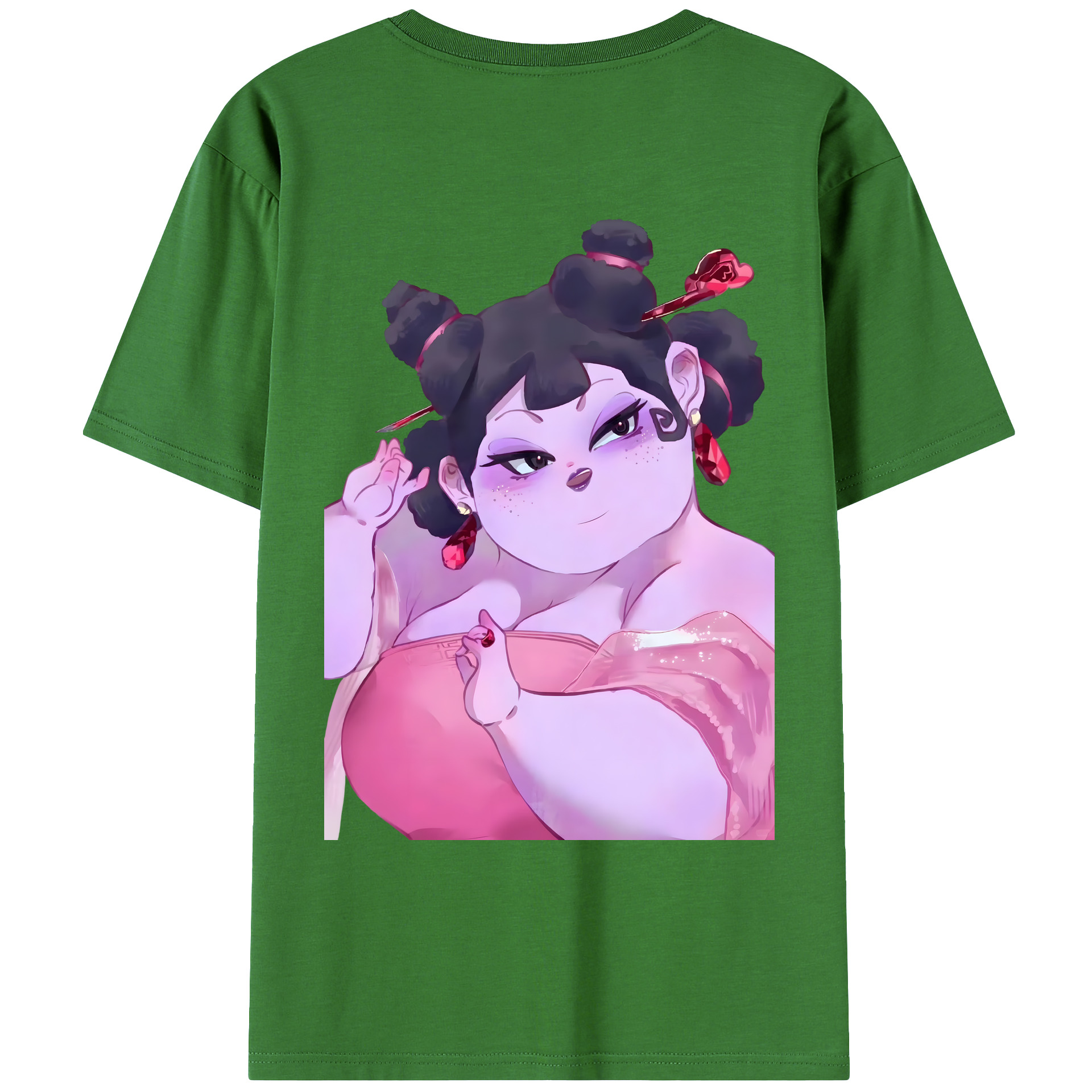 （画像用） Ne Zha 2 ナタ 魔童の大暴れ レディース半袖Tシャツ(バックプリント)